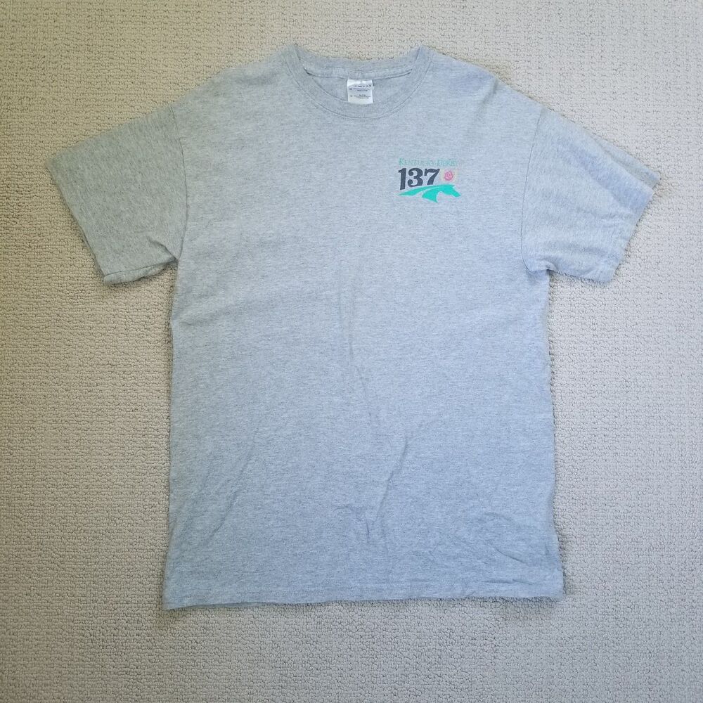 Kentucky Derby 137 2011 TShirt Unisex Gray Size Med Churchill ANIMAL KINGDOM